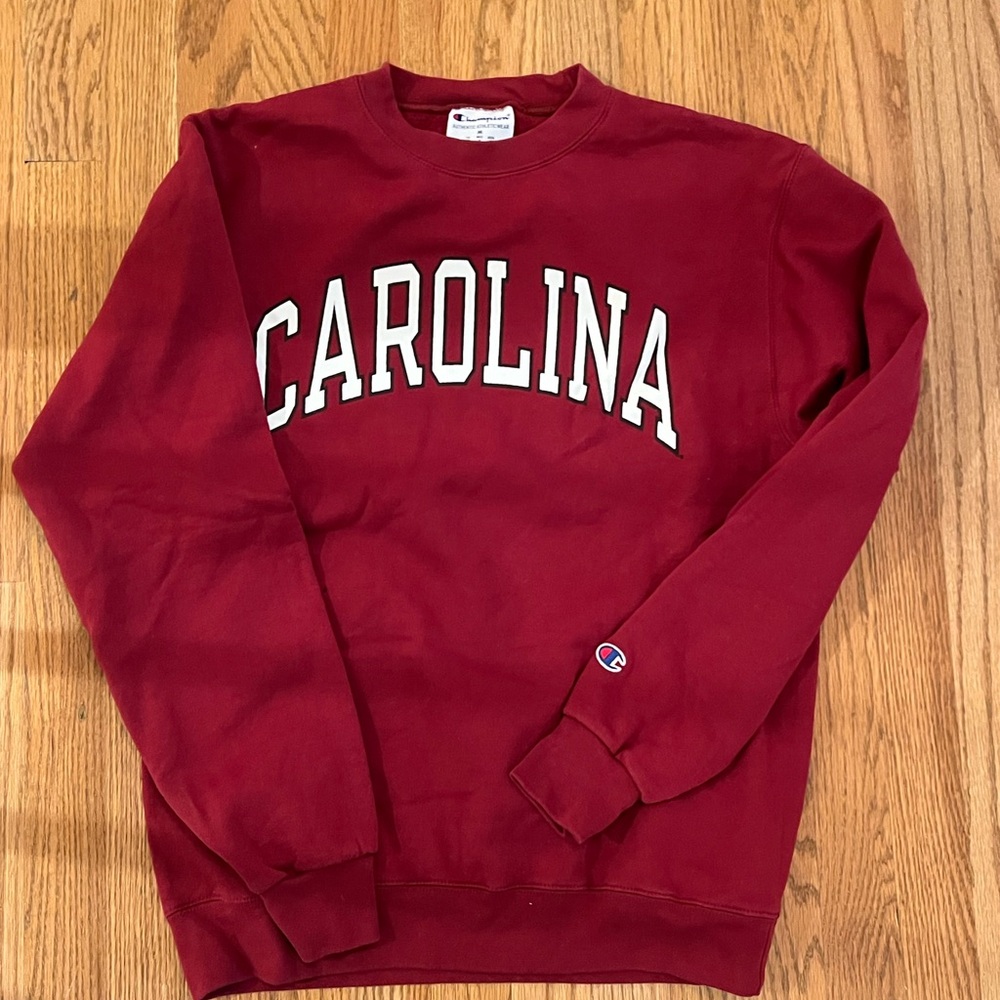 Champion Men's Burgundy Carolina Crewneck Sweater